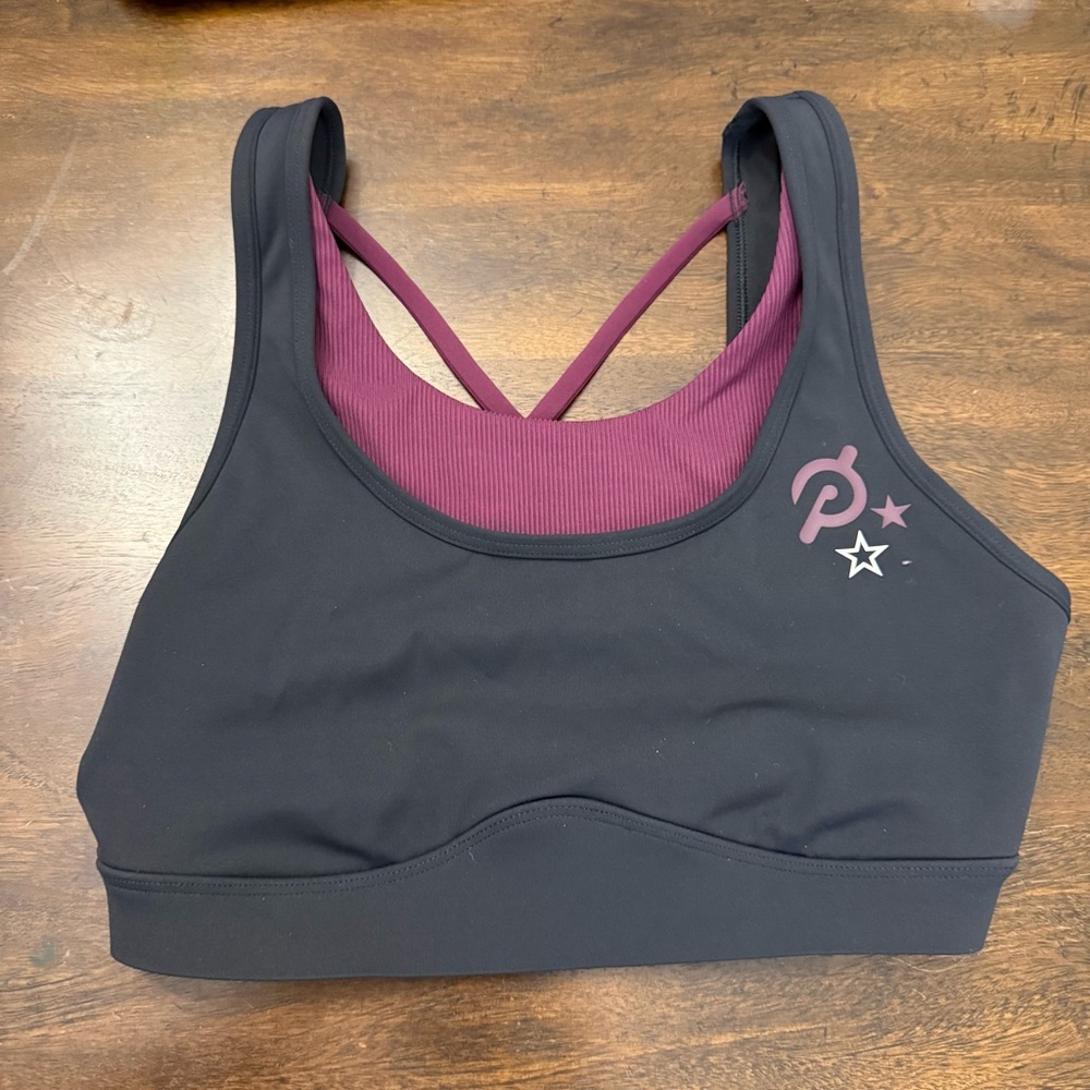 Peloton Size Small Sports Bra Black/Purple